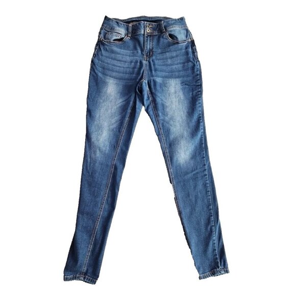 Ashley Stewart Jeans Women's 14 Tall (W30xL32) Med Wash Tapered Leg RN# 147502 - Picture 1 of 16